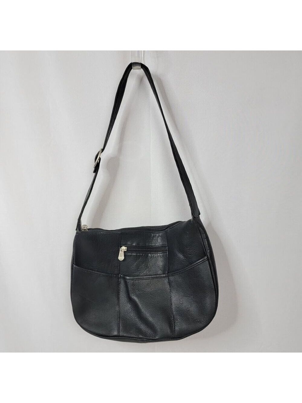 Royce New York Black Leather Shoulder Bag | Made in Colombia
